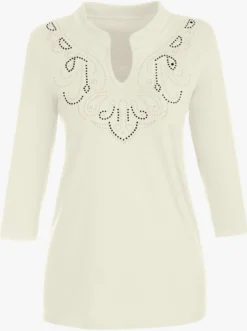3/4-Arm-Shirt mit Glitzersteinchen