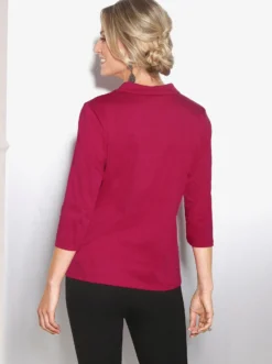 3/4-Arm-Shirt mit Glitzersteinchen