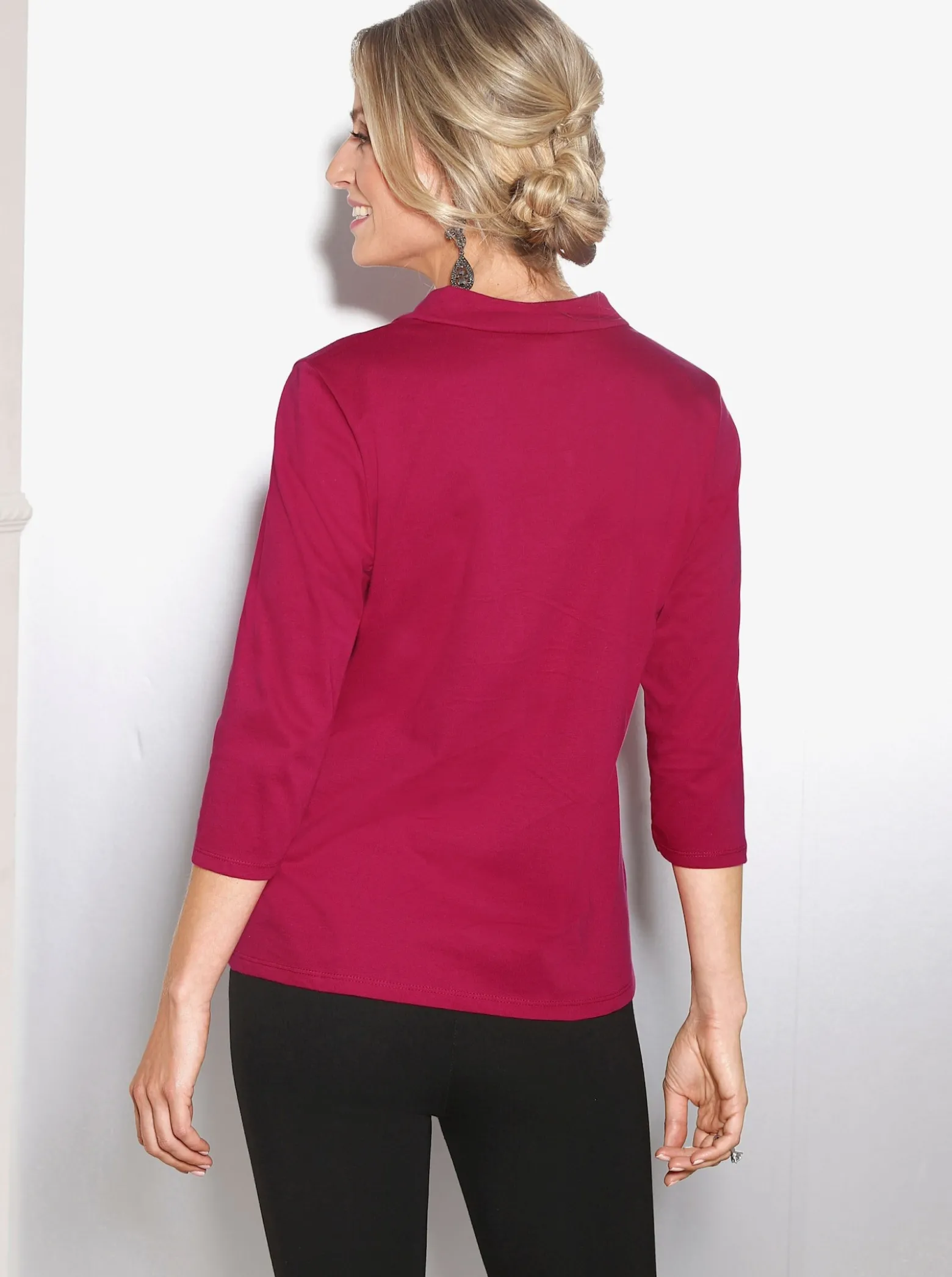3/4-Arm-Shirt mit Glitzersteinchen