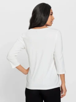 3/4-Arm-Shirt mit Glitzersteinchen-Deko
