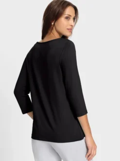 3/4-Arm-Shirt mit Glitzersteinchen