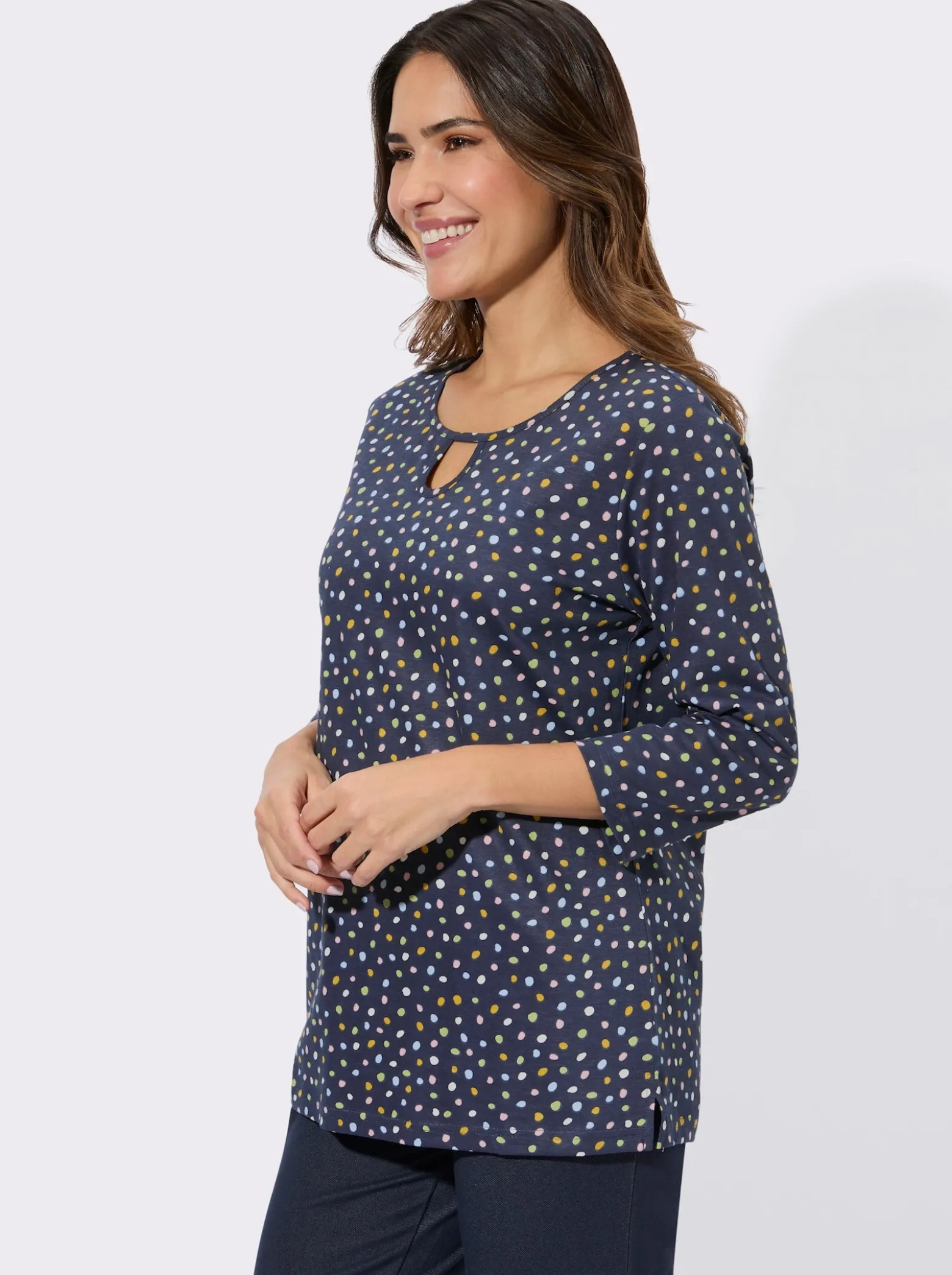 3/4-Arm-Shirt mit Grafik-Druck