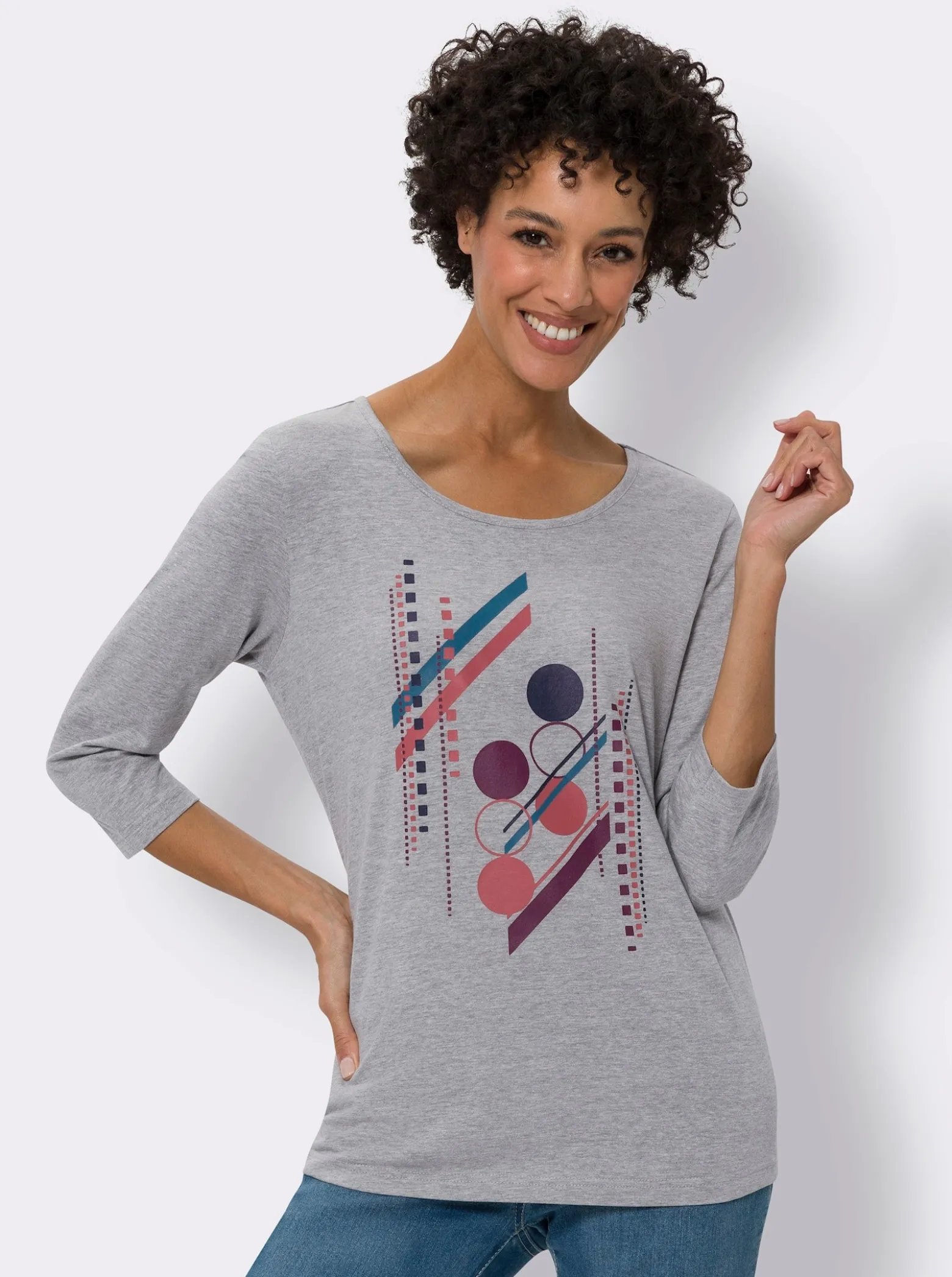3/4-Arm-Shirt mit Grafik-Motiv