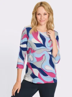 3/4-Arm-Shirt mit Grafik-Print