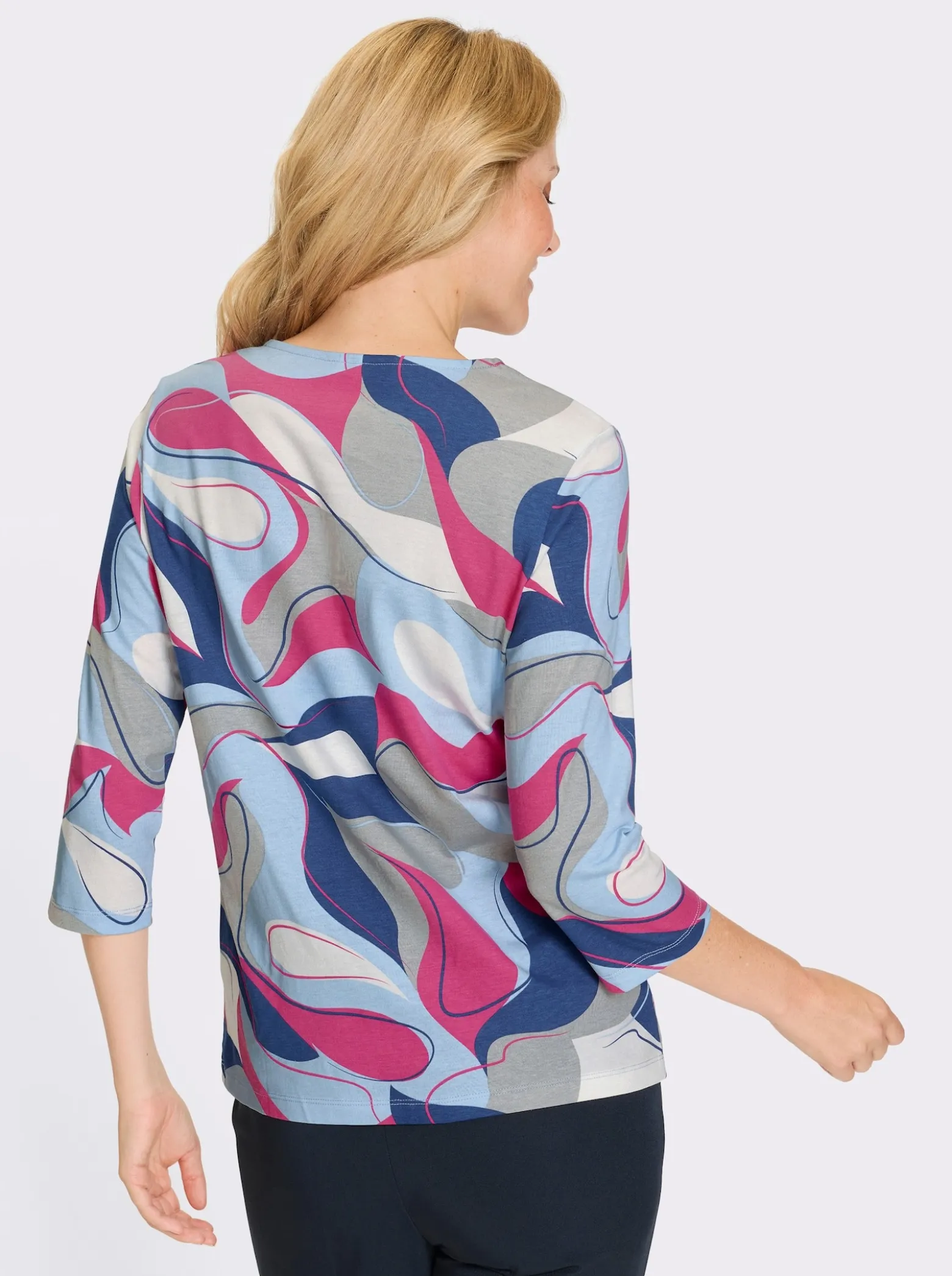 3/4-Arm-Shirt mit Grafik-Print