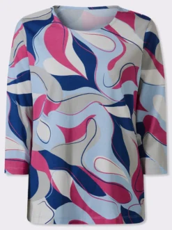 3/4-Arm-Shirt mit Grafik-Print
