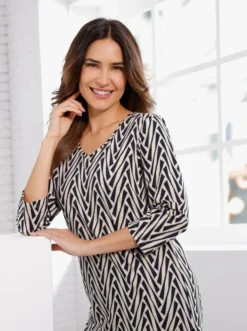 3/4-Arm-Shirt mit Grafikprint
