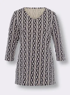 3/4-Arm-Shirt mit Grafikprint