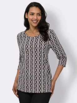 3/4-Arm-Shirt mit Grafikprint
