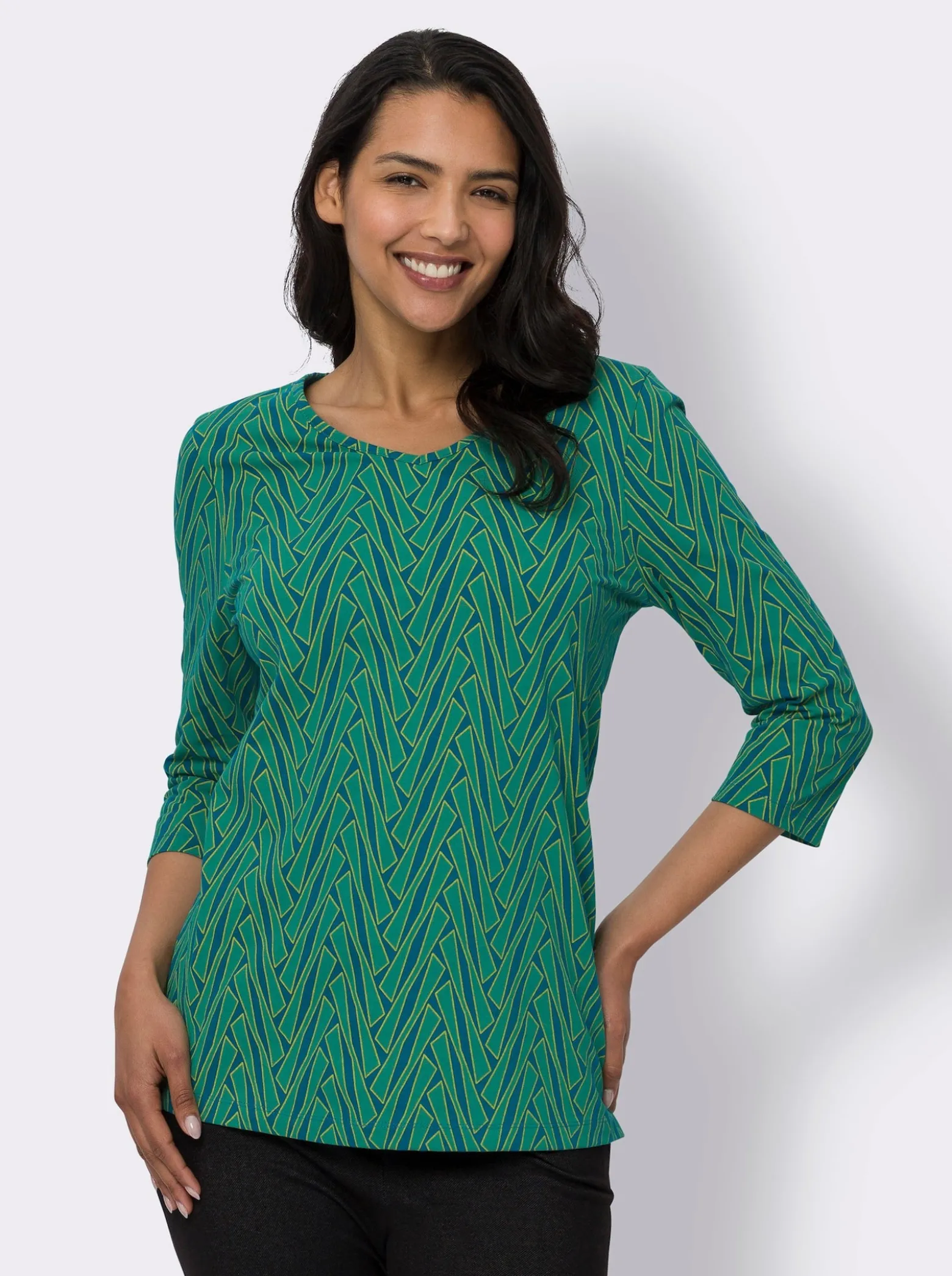 3/4-Arm-Shirt mit Grafikprint