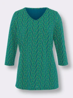 3/4-Arm-Shirt mit Grafikprint