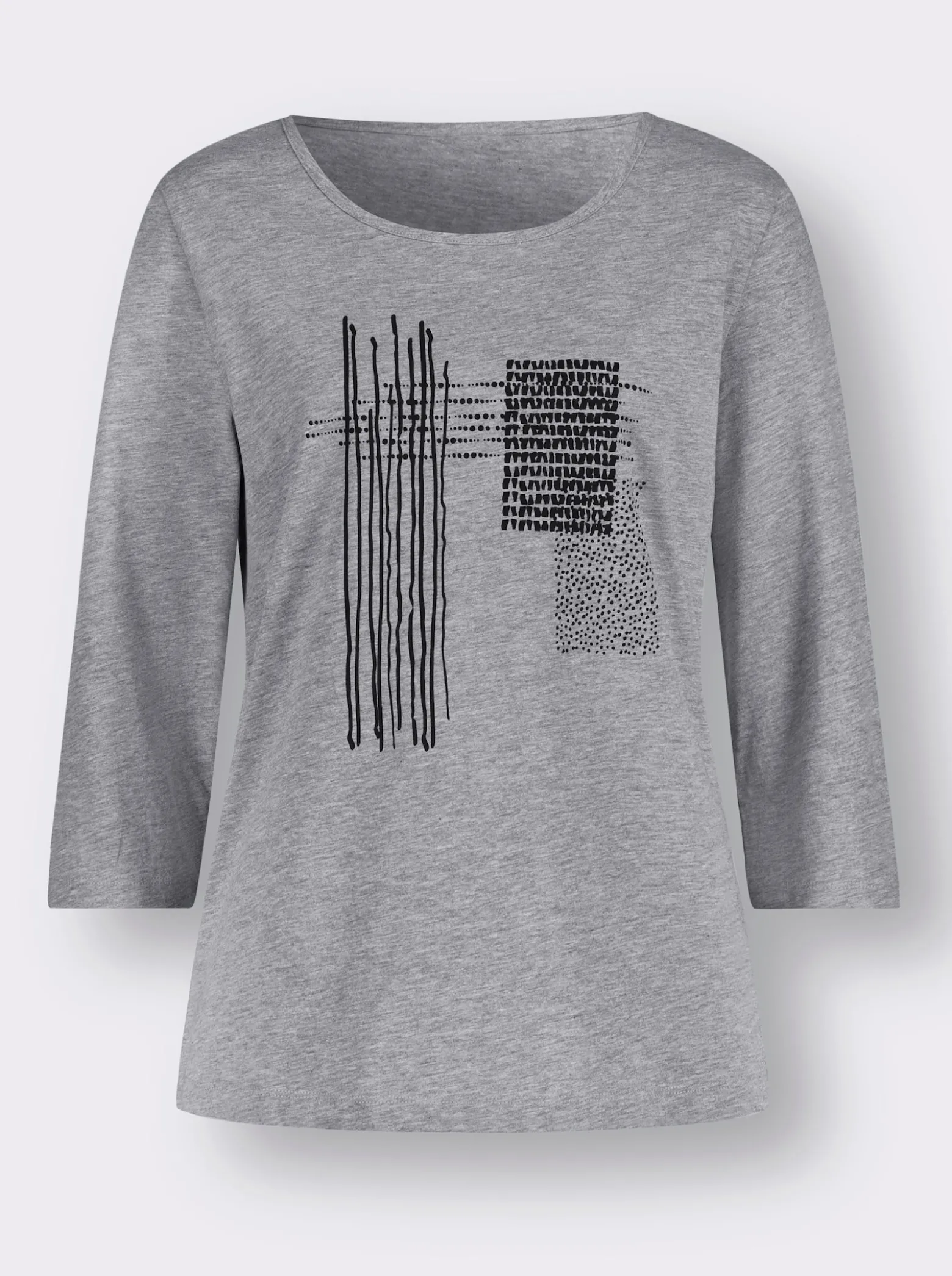 3/4-Arm-Shirt mit grafischem Druck