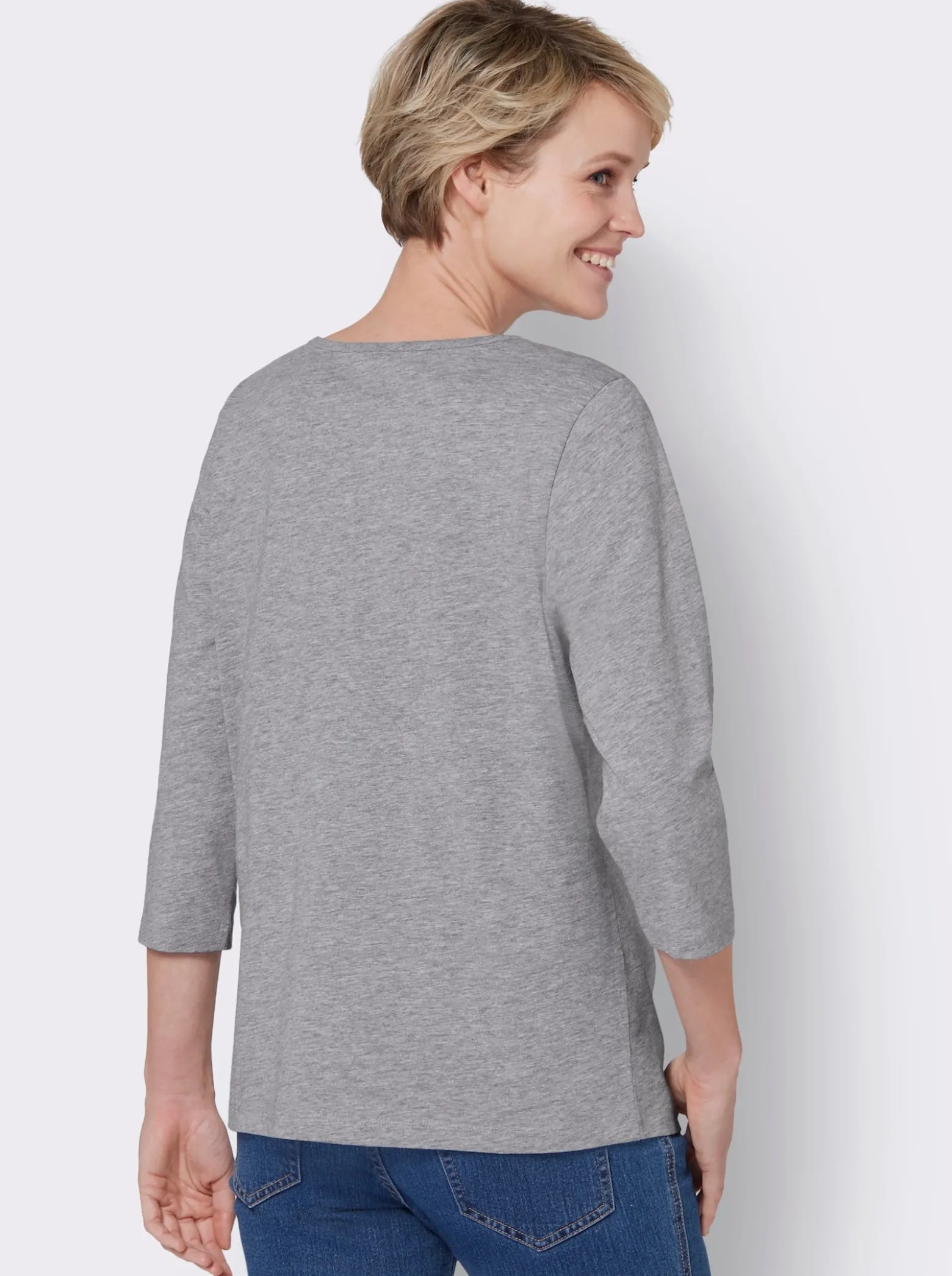 3/4-Arm-Shirt mit grafischem Druck