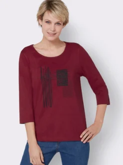 3/4-Arm-Shirt mit grafischem Druck