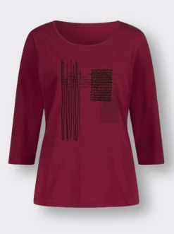 3/4-Arm-Shirt mit grafischem Druck