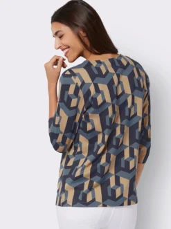 3/4-Arm-Shirt mit grafischem Print