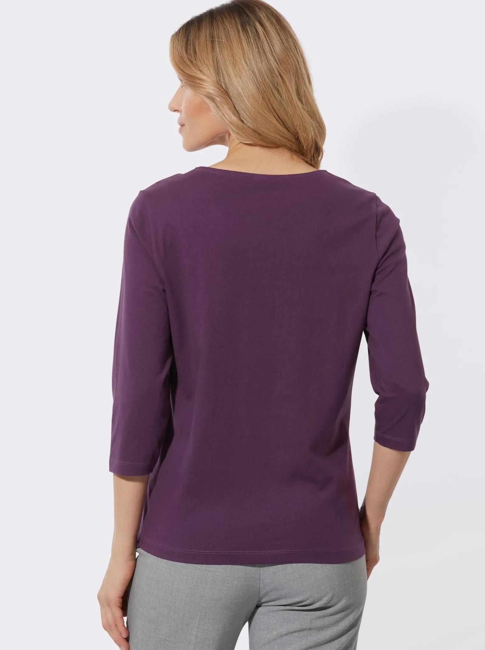3/4-Arm-Shirt mit Herz-Ausschnitt