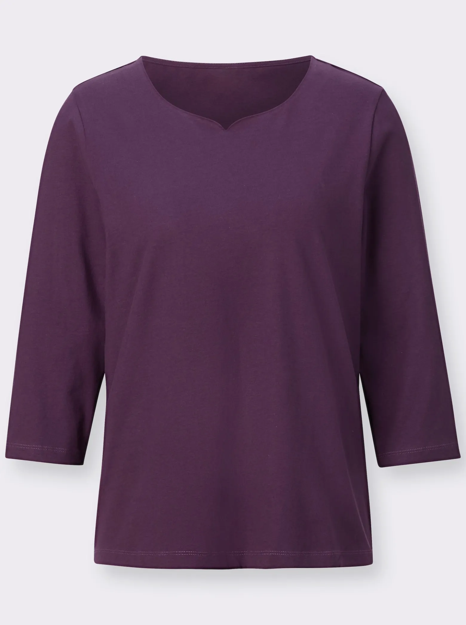 3/4-Arm-Shirt mit Herz-Ausschnitt