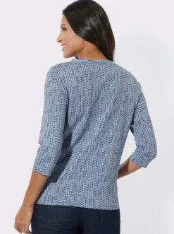 3/4-Arm-Shirt mit Herzchen-Muster