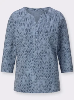3/4-Arm-Shirt mit Herzchen-Muster