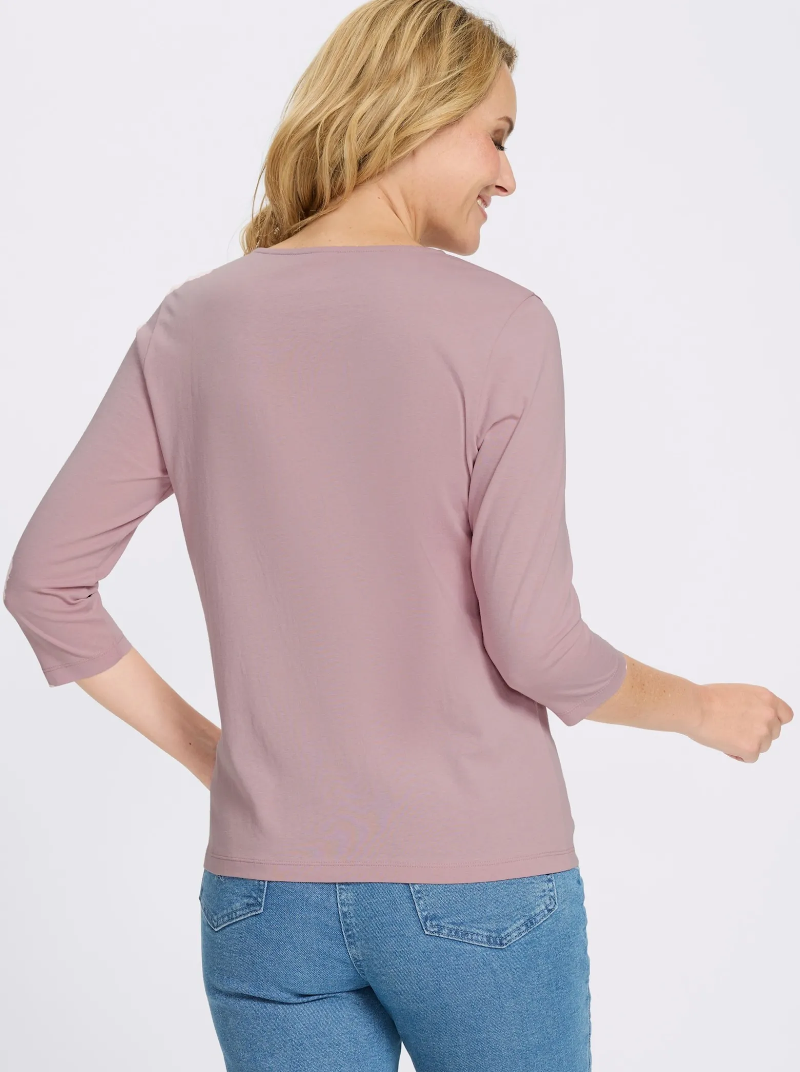 3/4-Arm-Shirt mit Katzen-Druck