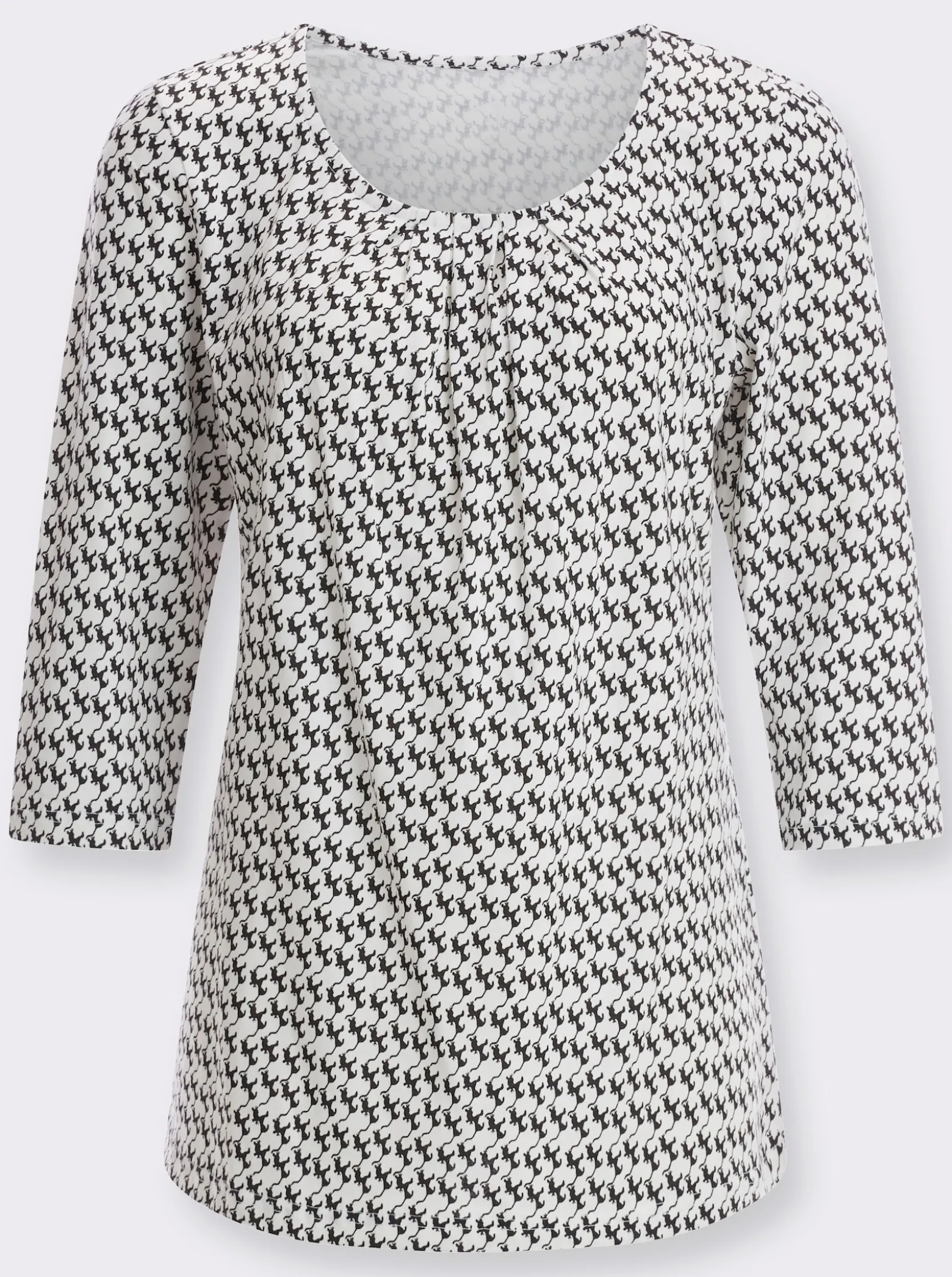 3/4-Arm-Shirt mit Katzen-Druck