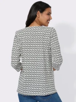 3/4-Arm-Shirt mit Katzen-Druck