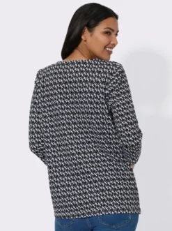3/4-Arm-Shirt mit Katzen-Druck