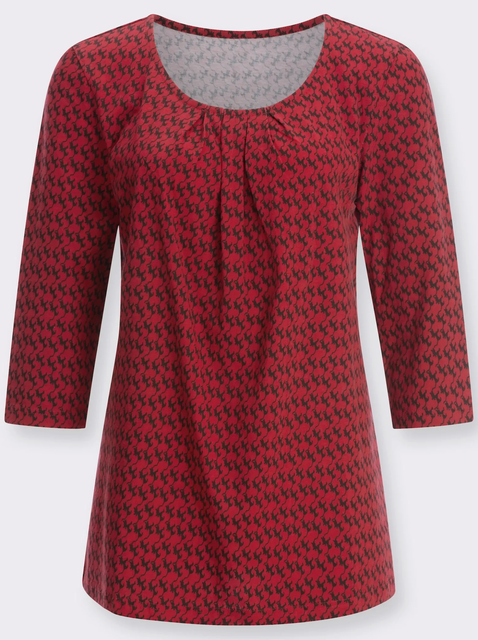 3/4-Arm-Shirt mit Katzen-Druck