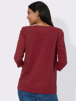 3/4-Arm-Shirt mit Katzen-Druck