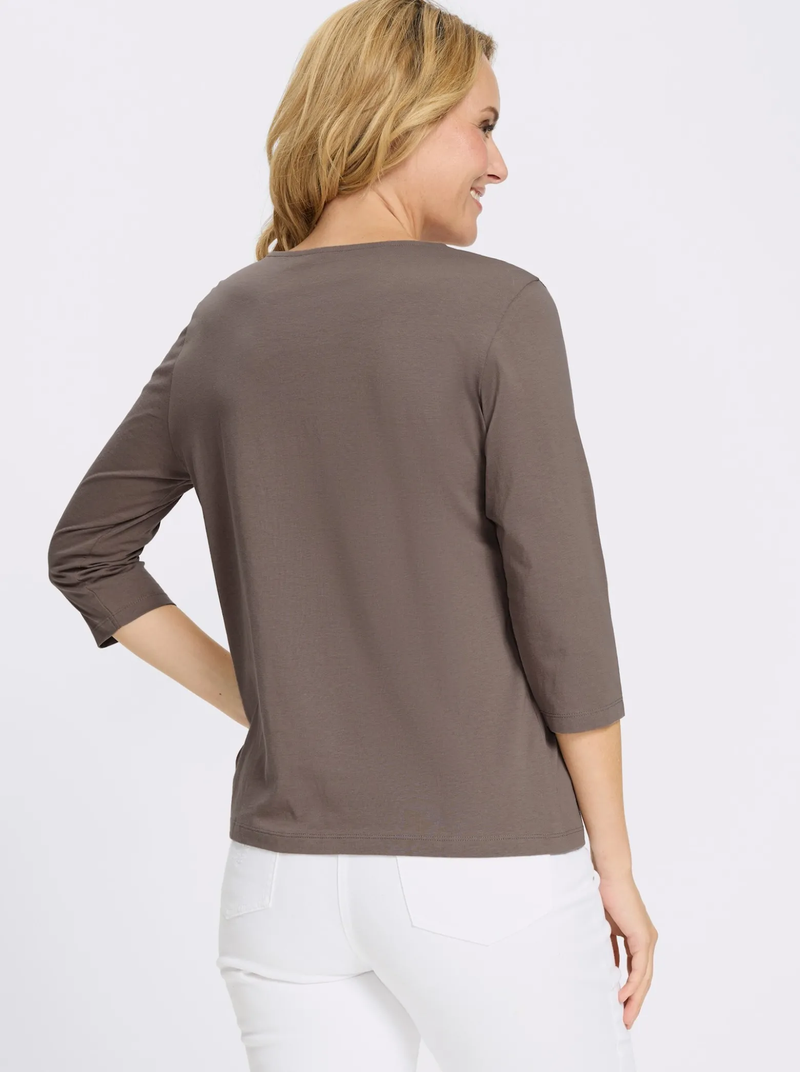 3/4-Arm-Shirt mit Katzen-Druck