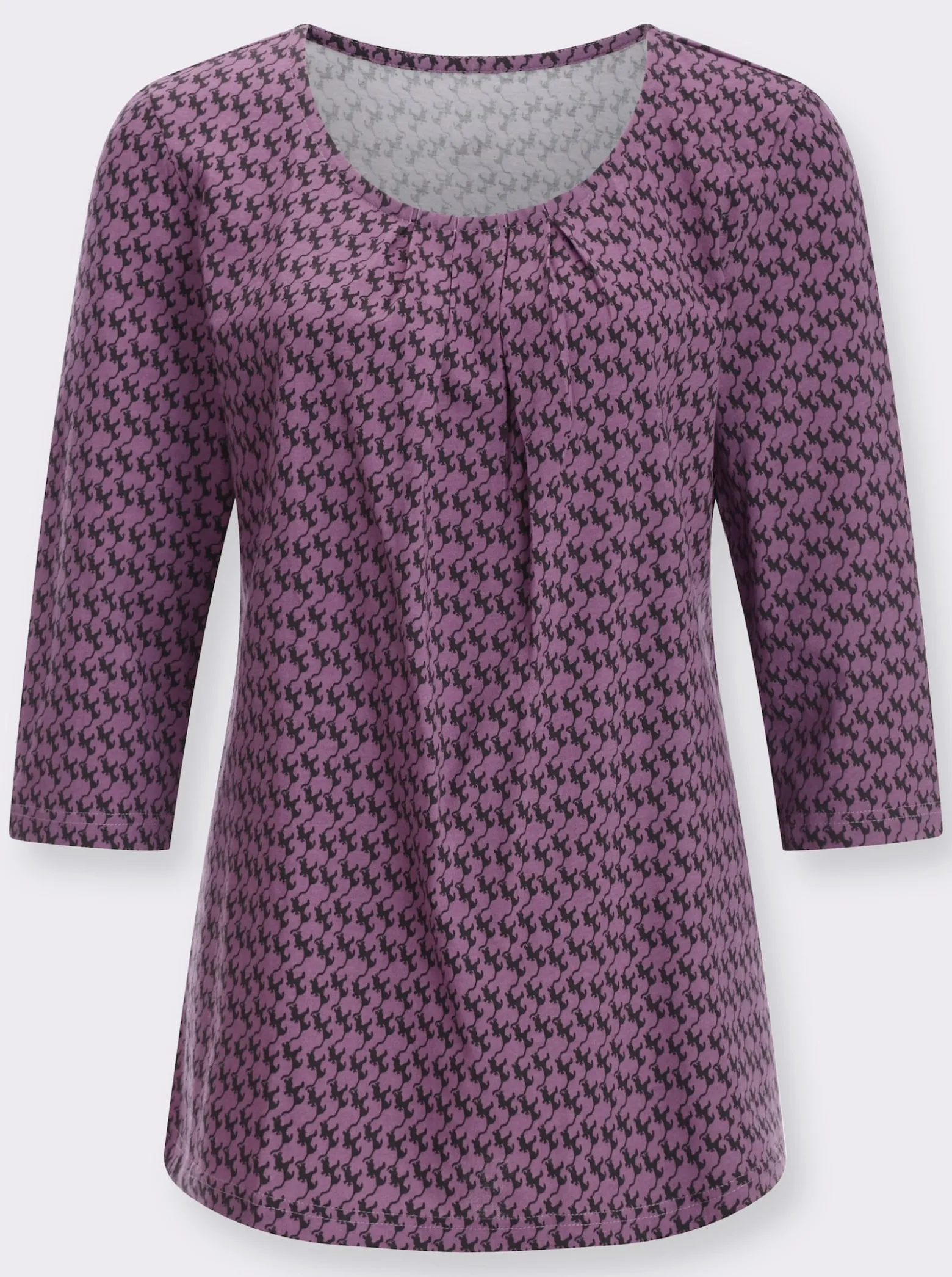3/4-Arm-Shirt mit Katzen-Druck