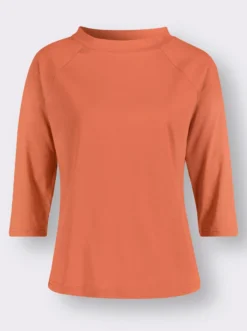 3/4-Arm-Shirt mit Kelchkragen
