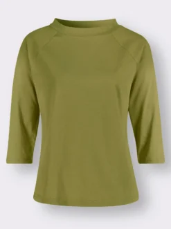 3/4-Arm-Shirt mit Kelchkragen