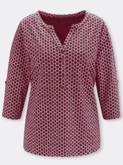3/4-Arm-Shirt mit krempelbaren Ärmeln