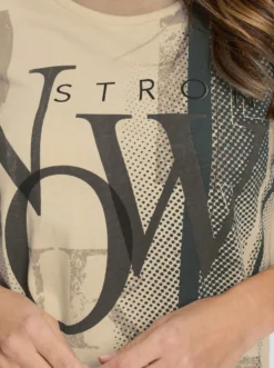 3/4-Arm-Shirt mit Lettering-Druck