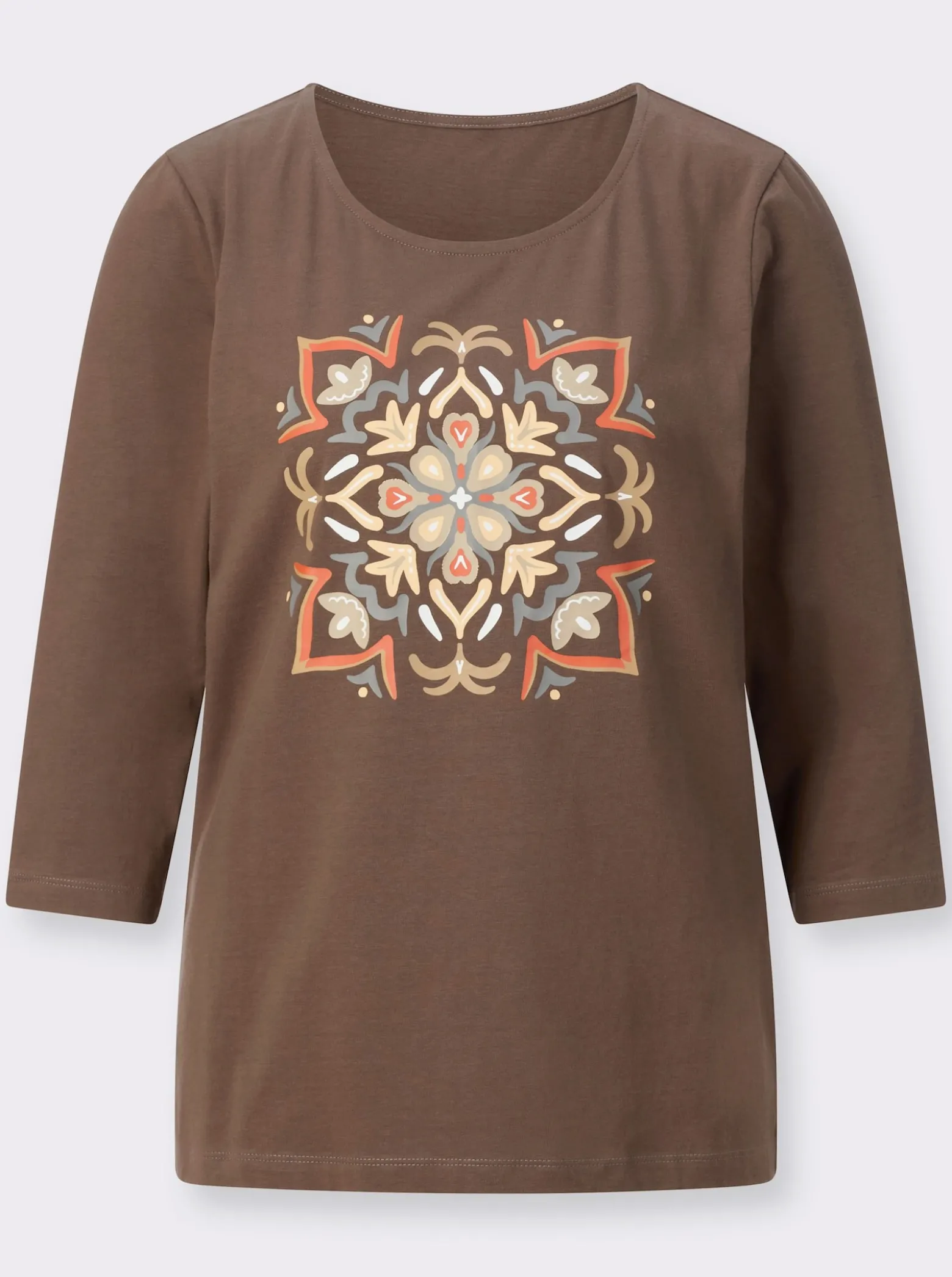 3/4-Arm-Shirt mit Mandala-Druck