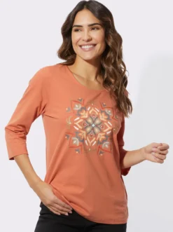 3/4-Arm-Shirt mit Mandala-Druck