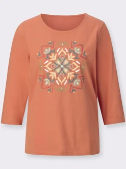 3/4-Arm-Shirt mit Mandala-Druck