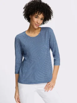 3/4-Arm-Shirt mit Minimal-Druck