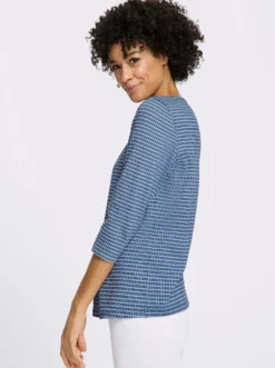 3/4-Arm-Shirt mit Minimal-Druck