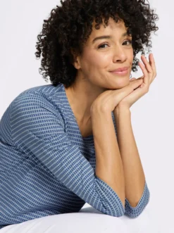 3/4-Arm-Shirt mit Minimal-Druck