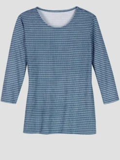 3/4-Arm-Shirt mit Minimal-Druck