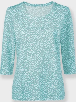 3/4-Arm-Shirt mit Minimal-Druck