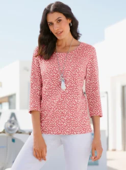3/4-Arm-Shirt mit Minimal-Druck
