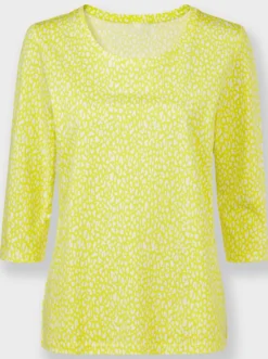 3/4-Arm-Shirt mit Minimal-Druck