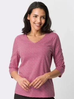 3/4-Arm-Shirt mit Minimal-Druck