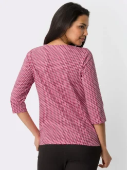 3/4-Arm-Shirt mit Minimal-Druck