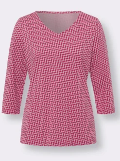 3/4-Arm-Shirt mit Minimal-Druck