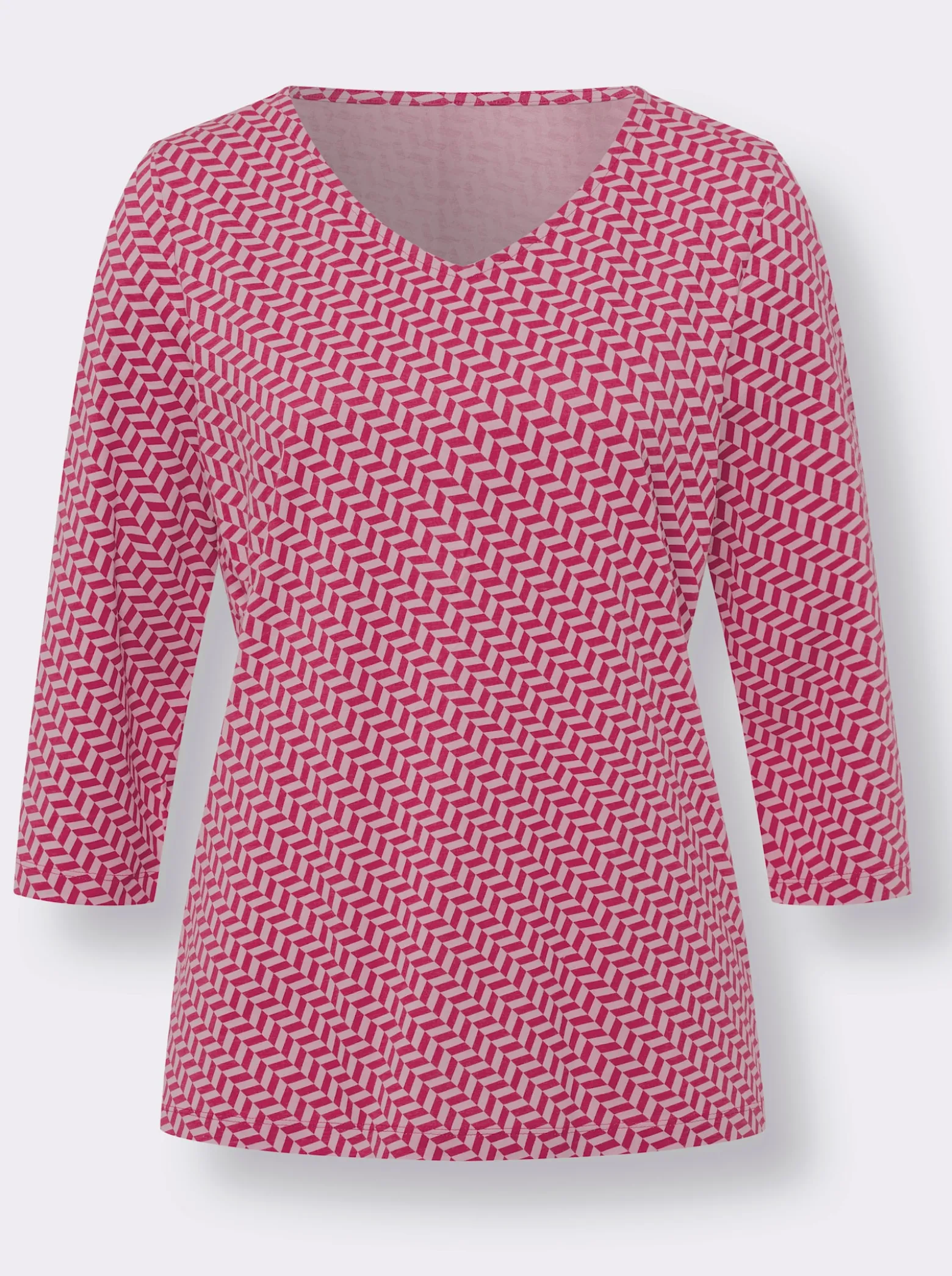 3/4-Arm-Shirt mit Minimal-Druck